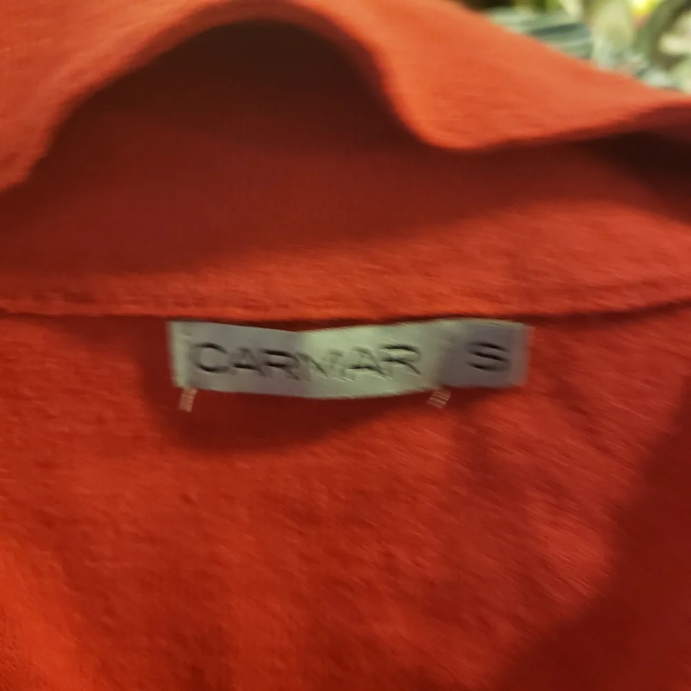 CARMAR red chest Cutout Sweater mock neck S